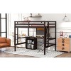 NicBex Twin/Full Size Loft Bed with Desk & Chalkboard,Rustic Full Loft Bed with 2-Drawer Cabinet,Wooden Loft Bed for Kids,Teens - 3 of 4