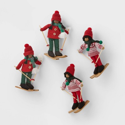 4ct Kids Ski & Sled Christmas Ornament Set - Wondershop™