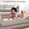 Machine Washable Rug, Non-Slip Non-Shedding Area Rugs for Living Room, Farmhouse Printed Braided Bordered Carpet - 4 of 4