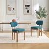 Set of 2 Modern Upholstered Dining Chairs with Cushions and Rubberwood Legs,Wooden Kitchen Chairs for Dining Room or Small Spaces-Cuddlewood - 2 of 4
