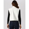 Allegra K Women's Fuzzy Fleece Sleeveless Zip Up Jackets Vest with Pocket - 3 of 4