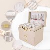 PU Leather Jewelry Organizer Box in Champagne, Gift for Valentine's Day, Birthday, Mother's Day, Christmas - 4 of 4