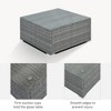 8-Pieces Outdoor Patio Furniture Sets, Garden Conversation Wicker Sofa Set, Single Sofa Combinable, Beige Cushions Gray Wicker - 3 of 4