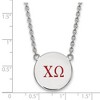 Black Bow Jewelry Sterling Silver Chi Omega Greek Life Necklace 18 Inch - 2 of 4
