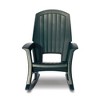 Semco Rockaway Heavy-Duty All-Weather Low Maintenance Easy Assembly Plastic Outdoor Rocking Chair for Deck and Patio, Green (2 Pack) - 2 of 4