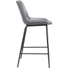 Zuo Byron Counter Stool Gray - 2 of 4