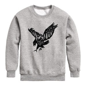 Boys' - Instant Message - Nature Eagle Graphic Long Sleeve Fleece Sweatshirt - 1 of 4