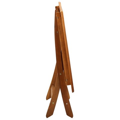 Acacia Wood Folding Patio Dining Table, Weather-Resistant, 47.2" Brown