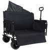 Whisen 3-in-1 Convertible Folding Wagon Cart with Bench Seat & Storage, 500lbs Heavy-Duty Utility Wagon - 3 of 4