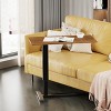 Adjustable Height Bed/Sofa Bedside Tray Table Rolling Wheels Desk - 2 of 4