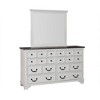 Royal Hampton Dresser Mirror, White Solid Wood, Subtle Frame Details, 38x42 - 2 of 4