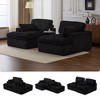 Whisen 2-Piece L-Shaped Sectional Compression Sofa with Soft Corduroy Fabric, No Assembly Required - 3 of 4