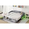 Twin XL Upholstered Daybed with Two Storage Drawers and LED Light - 4 of 4