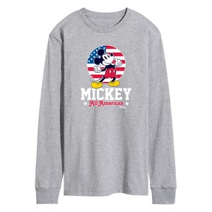 Men's - Disney - All American Mickey Long Sleeve Graphic T-Shirt - 1 of 4