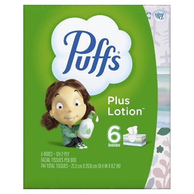 Puffs Plus Lotion Facial Tissue - 6pk/124ct