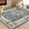 WhizMax Boho Washable Area Rugs Non-Slip Throw Rugs Vintage Carpet, Green - 2 of 4