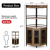 5-Tiers Corner Bar Cabinet,64''Industrial Tall Wine Cabinet with LED Lights&Glass Holder, Liquor Cabinet with Storage, for Living Room，Kitchen - 2 of 4