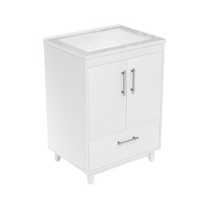 Hyleory 25" Modern Bathroom Vanity With Ceramic Basin, Undermount Sink Cabinet, Free Standing Storage Cabinet With Sink Combo Set - 1 of 4