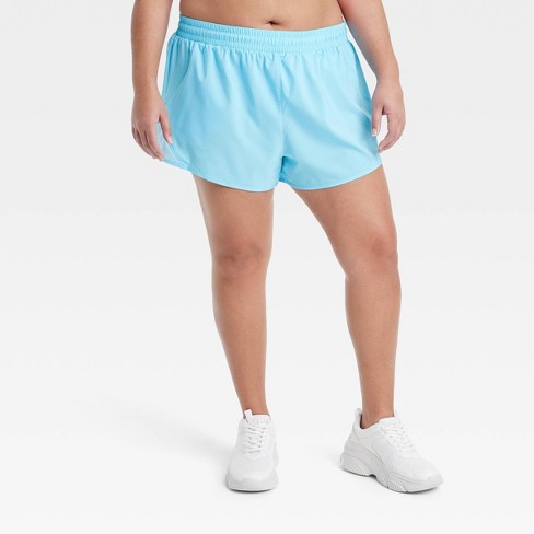 Women's Woven Mid-rise Run Shorts 3 - All In Motion™ Light Blue 2x : Target