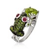 Ross-Simons 4.60 ct. t.w. Multi-Gemstone Frog Ring in Sterling Silver - 3 of 4