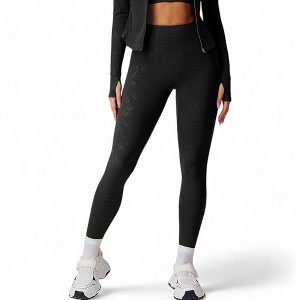 Anna-Kaci Active Women's High Waist Seamless Leggings with Subtle Textured Pattern - 1 of 4