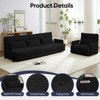 Mjkone Muti-Functional Folding Sofa Bed,Floor Sofa Bed Set,Lazy Sofa with Pillows,6 Position Adjustable Backrest - 3 of 4