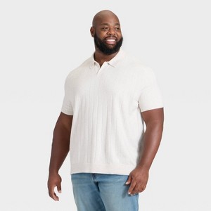 Men's Soft Knit Johnny Collar Polo Sweater - Goodfellow & Co™ - 1 of 3