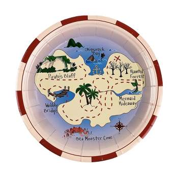 Anna + Pookie 7" Pirate Paper Party Plates 8 Ct.