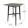 Modern 42" Bar Height Dining Table,Dining Table with Rubberwood Legs and Durable Laminate Top– The Pop Home - 4 of 4