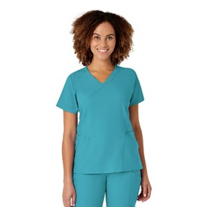 Wink W123 Women's Mock Wrap Scrub Top - 1 of 4