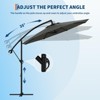 10ft Offset Patio Umbrella, Cantilever Umbrella with Easy Lift & Tilt Adjustment, 8 Ribs Sun umbrella UV Protection for Backyard, Pool, Garden - 4 of 4