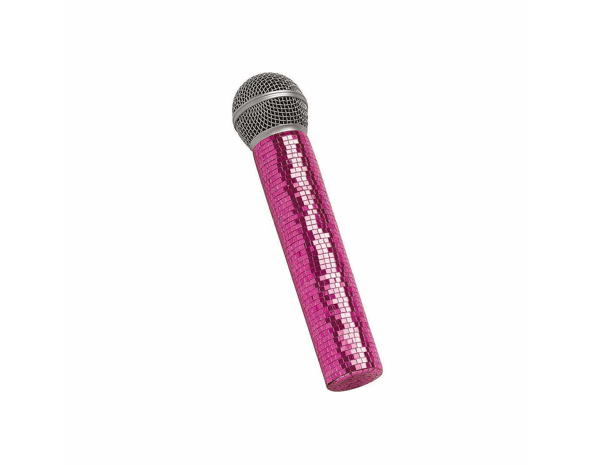 Fun World Adult General Sizing Mirror Microphone Halloween Costume Hand Held Props - Pink