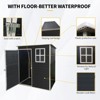 5x3ft Resin Outdoor Storage Shed Kit-Perfect to Store Patio Furniture,Black - 4 of 4