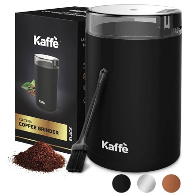 Kaffe Electric Coffee Grinder with Cleaning Brush - Black - KF2010