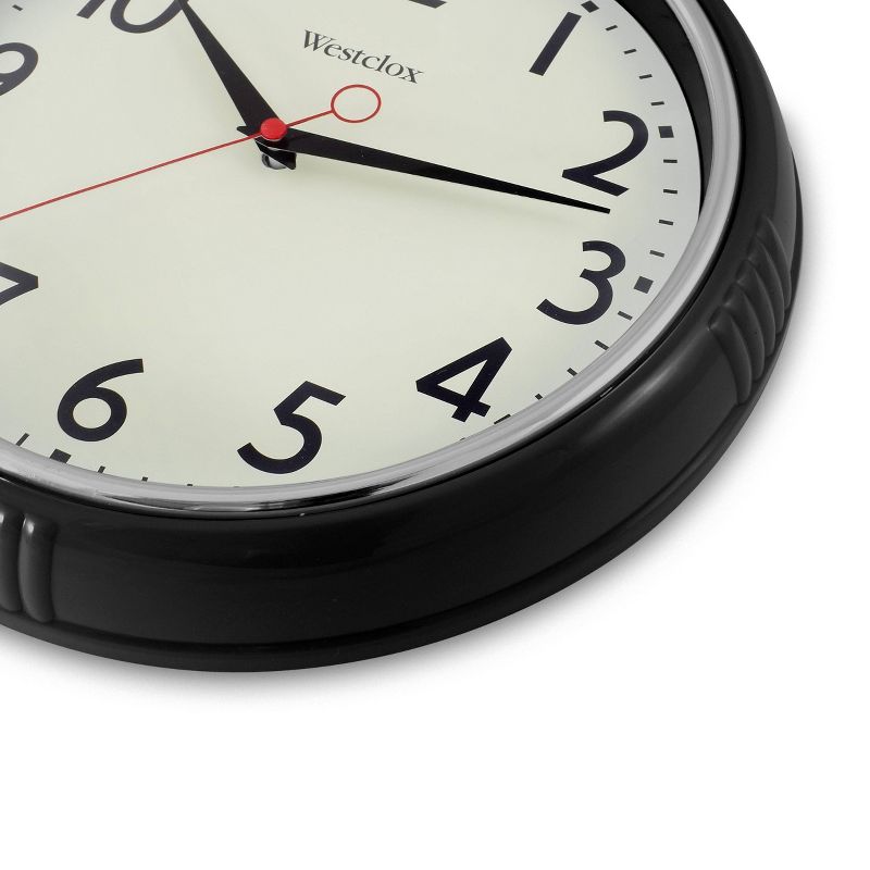 12&#34; Wall Clock with High Bezel Black - Westclox Wall Clocks - Westclox, 3 of 6