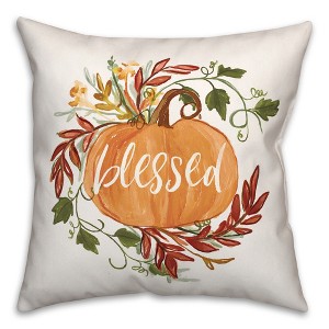 Creative Products Blessed Pumpkin Vine 16 x 16 Spun Poly Pillow - 1 of 3