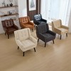 CAVINAS Modern Soft Accent Chair with Tufted Back,Upholstered Ergonomics Armchair for Living Room,Teddy Fabric Lounge Chair,Sofa Chair - 4 of 4