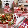 Christmas Living Room Area Rug Washable Xmas Large Bedroom Carpet Holiday Patchwork Print Non Slip - 4 of 4