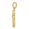 Black Bow Jewelry 14k Yellow Gold & Rhodium 1/10Ctw Diamond Small Cross Pendant, 10x23mm - 2 of 4