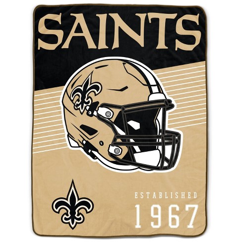 Nfl New Orleans Saints Helmet Stripes Flannel Fleece Blanket : Target