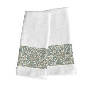 Laural Home Antique Damask 16"W x 29"L Hand Towel Set - 1 of 1