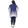 Women's Plus Size 3/4 Sleeve Printed Dulce Tunic Top - White Mark - 3 of 3