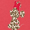 Women's - Disney - Minnie Mouse Leopard Print Silhouette Short Sleeve Graphic T-Shirt - 2 of 4