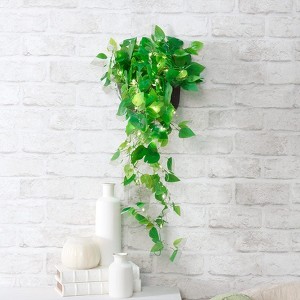 The Lakeside Collection Lighted Wall Hanging Flower Cascade - 1 of 2