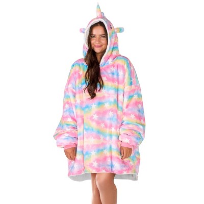 The Bare Homey - Adult Wearable Blanket - Fleece Side Pockets