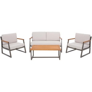 Randolph 4 Piece Living Set - Indoor/Outdoor - PAT7730 - Safavieh - 1 of 4