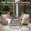 Belord 3-Piece Patio Furniture Set, High Back Swivel Chairs Set of 2 with Side Table, All-Weather Outdoor Table and Chairs Set for Porch Balcony - 2 of 4