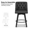 Vipbear Bar Stools Set of 2,27 inch Modren Bar Chairs with Back,360°Swivel Stool Seat Chairs for Kitchen lsland Counter Height Bar Stools - 3 of 4