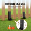 VEVOR Fence Post Anchor Repair Kit, 6 Pack Inner Diameter 3.5 x3.5 Inches Heavy Duty Steel Fence Post Support Stakes, Anchor Ground Spike, Black - 3 of 4