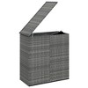 vidaXL Patio Cushion Box PE Rattan Gray - 3 of 4